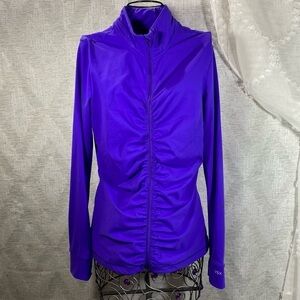Victoria's Secret sexy sport purple ruched zip up jacket size M